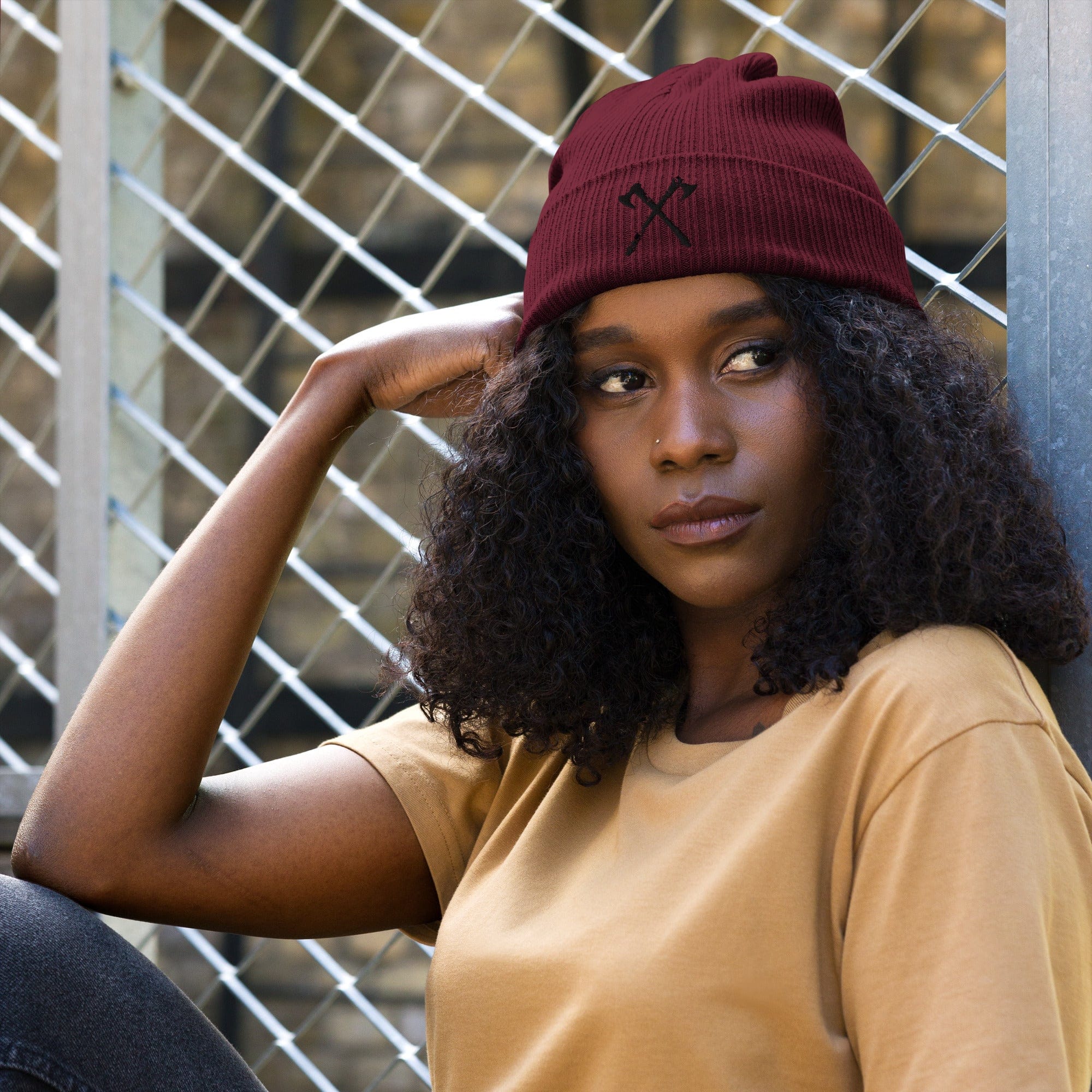 Viking Axes Organic ribbed Beanie - Image 8