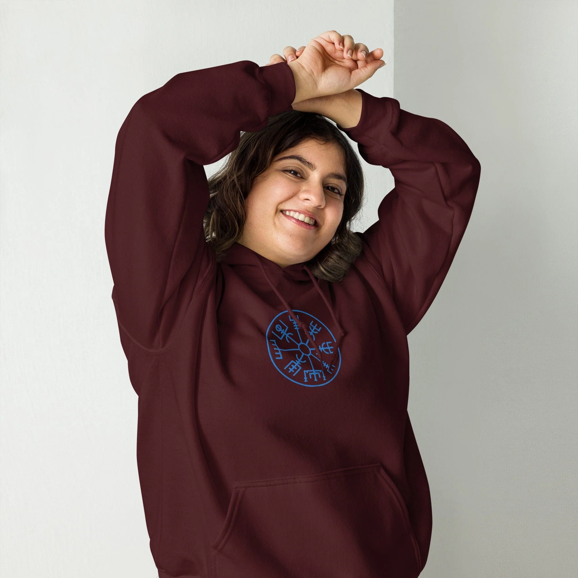 Viking Compass Embroidered Hoodie - Image 5