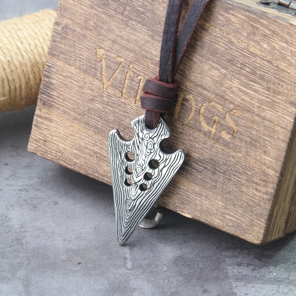 Viking Spear Leather Necklace - Image 5