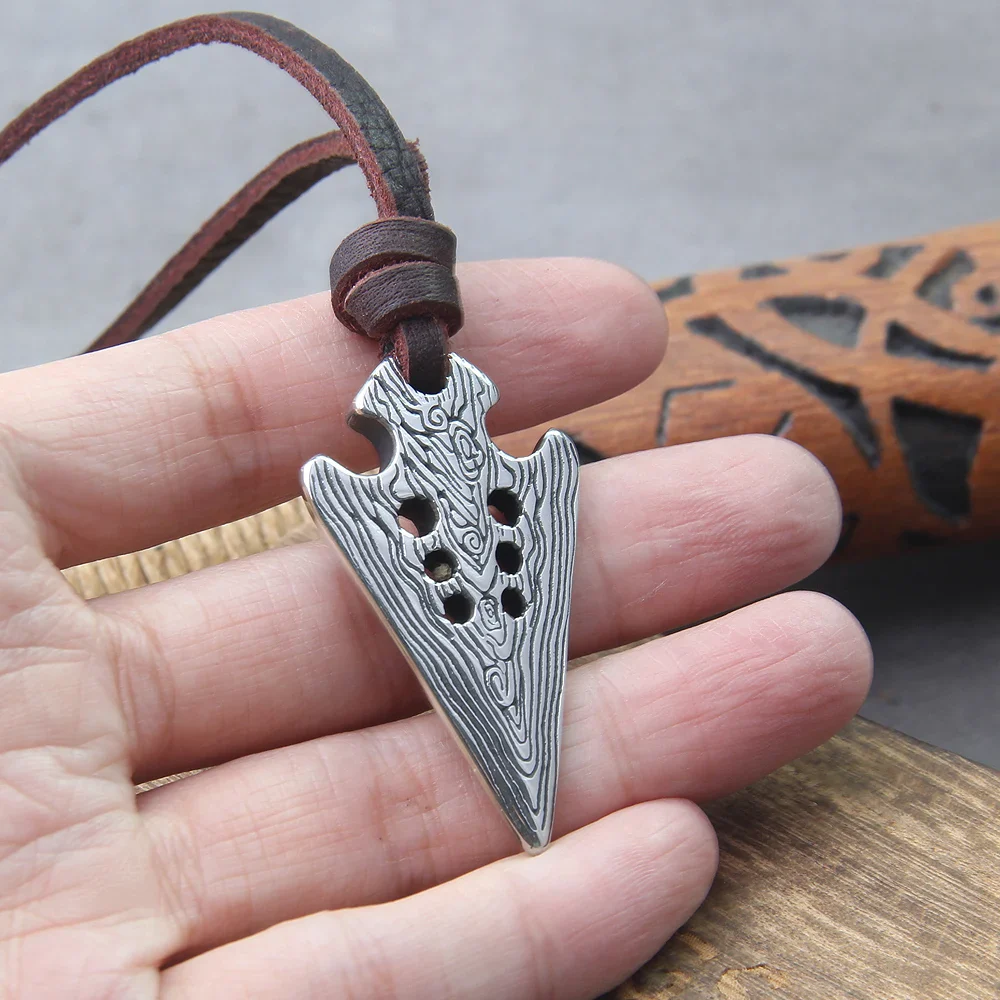 Viking Spear Leather Necklace - Image 7