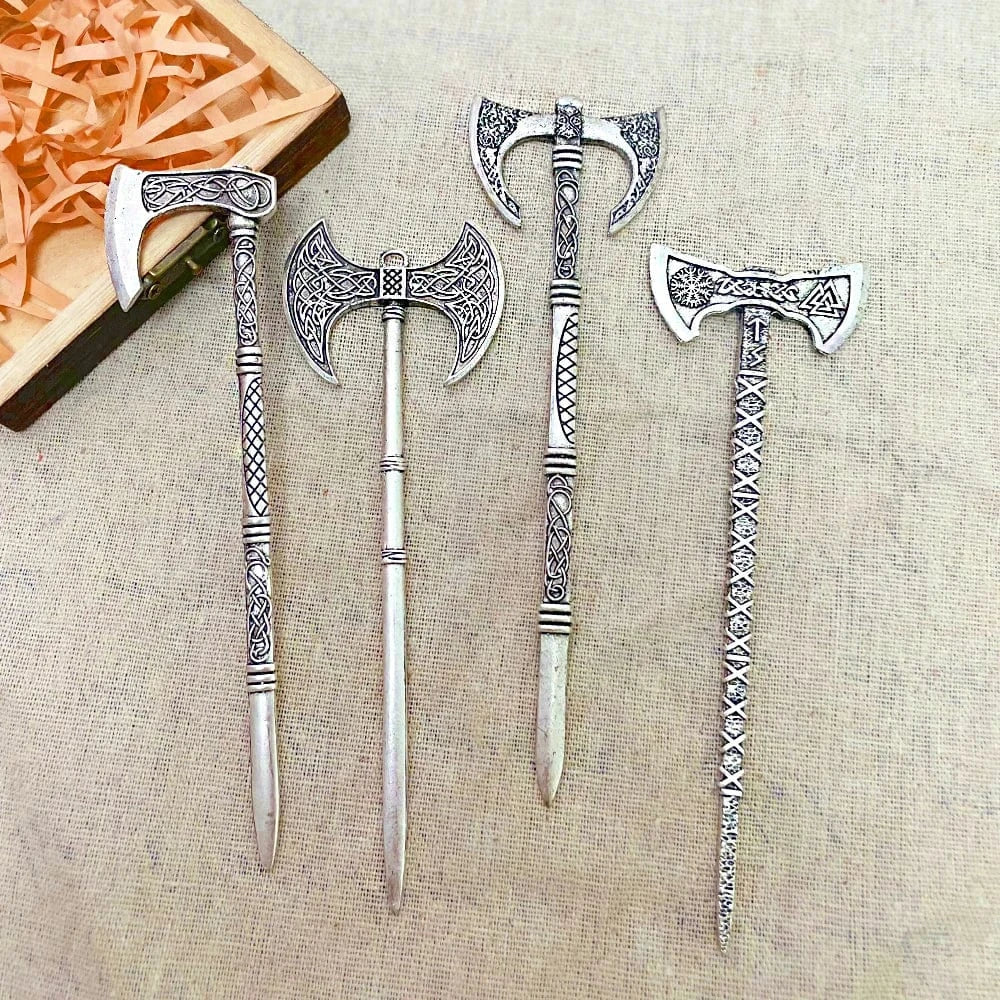 Valkyrie Double Blade Axe Hair Stick - Image 5