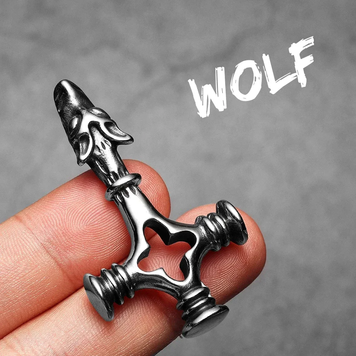 Viking Wolf Cross Pendant - Image 6