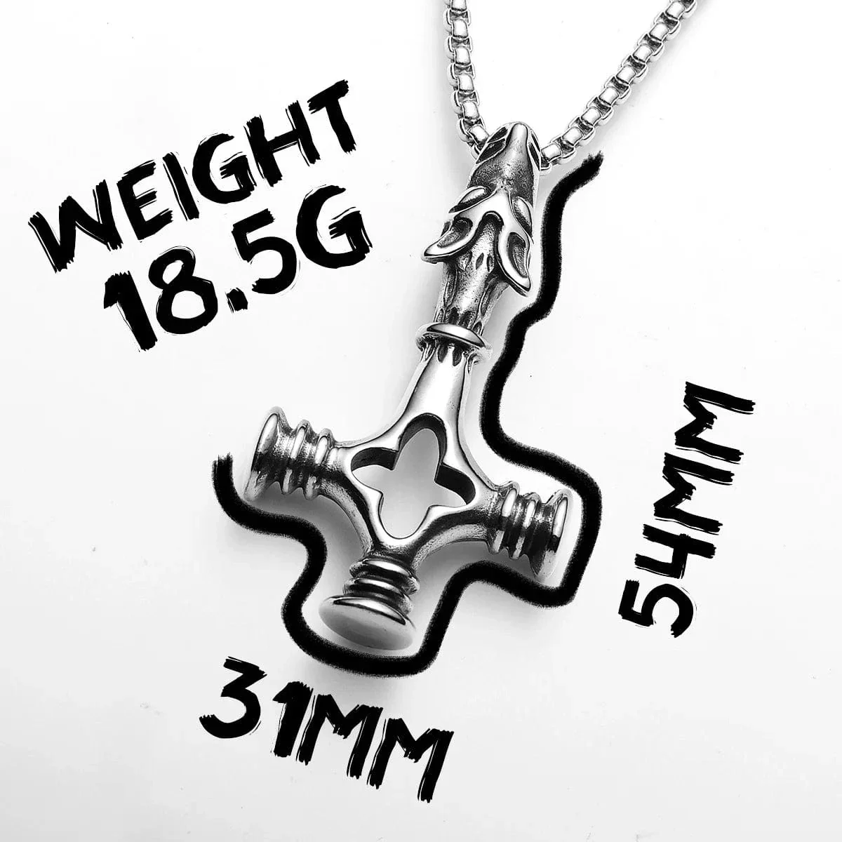Viking Wolf Cross Pendant - Image 8