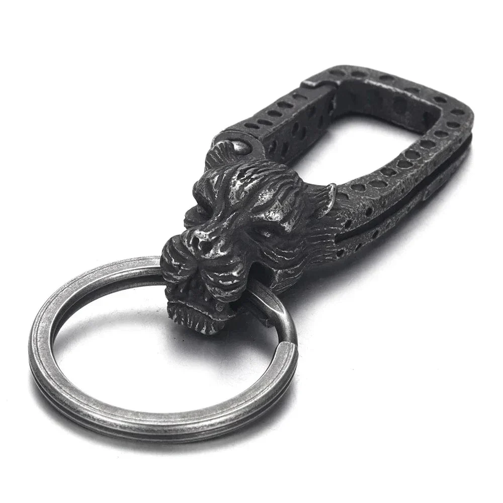 Wolf Lion Skull Raven Clasps Keychains - Image 15