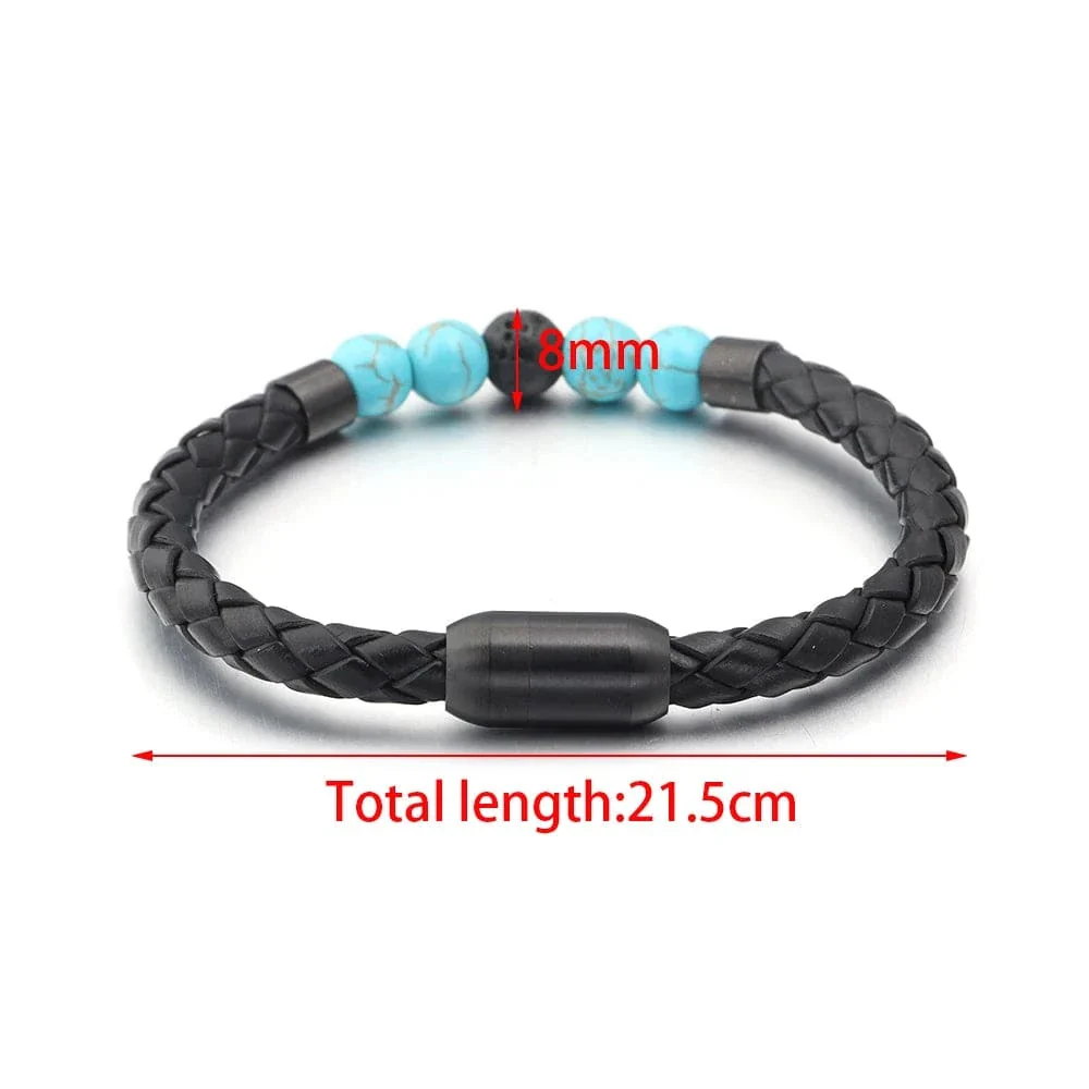 Seafarer Beads Leather Bracelet - Image 17