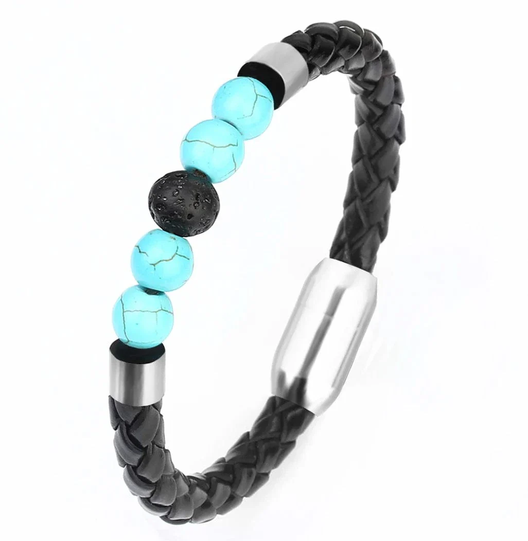 Seafarer Beads Leather Bracelet - Image 3