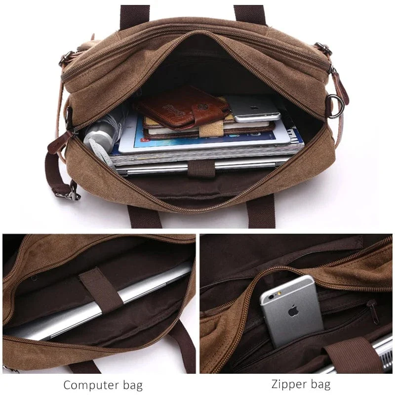 Vintage Canvas Travel Bag - Image 10