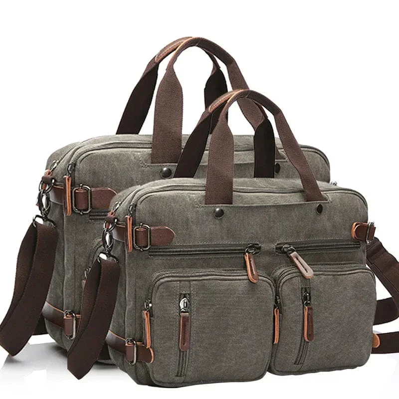 Vintage Canvas Travel Bag - Image 3