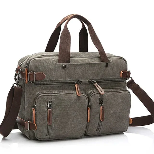 Vintage Canvas Travel Bag - Image 4