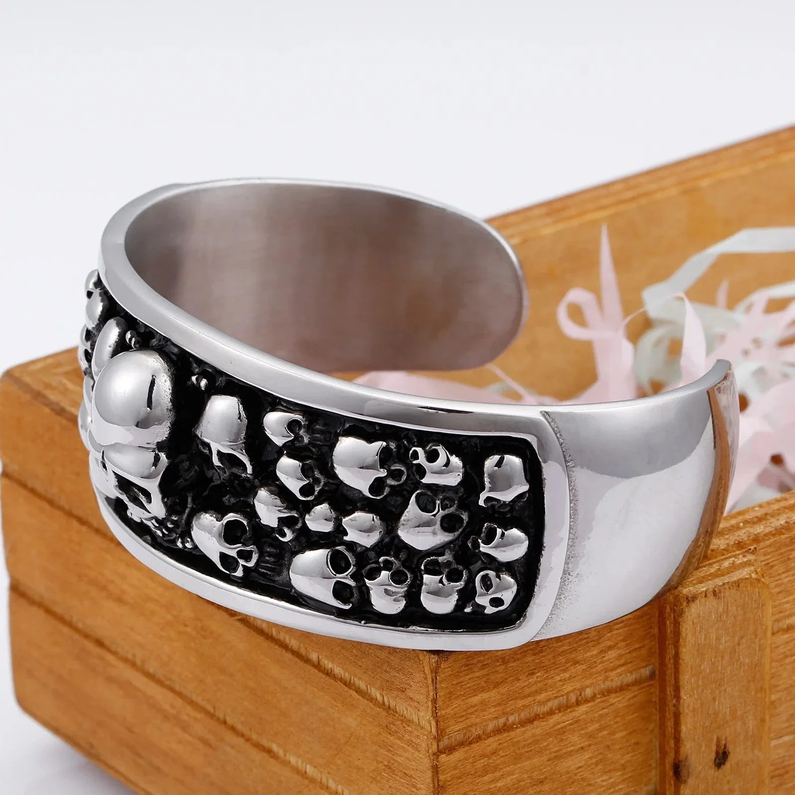 Gothic Skulls Bangle Bracelets - Image 3