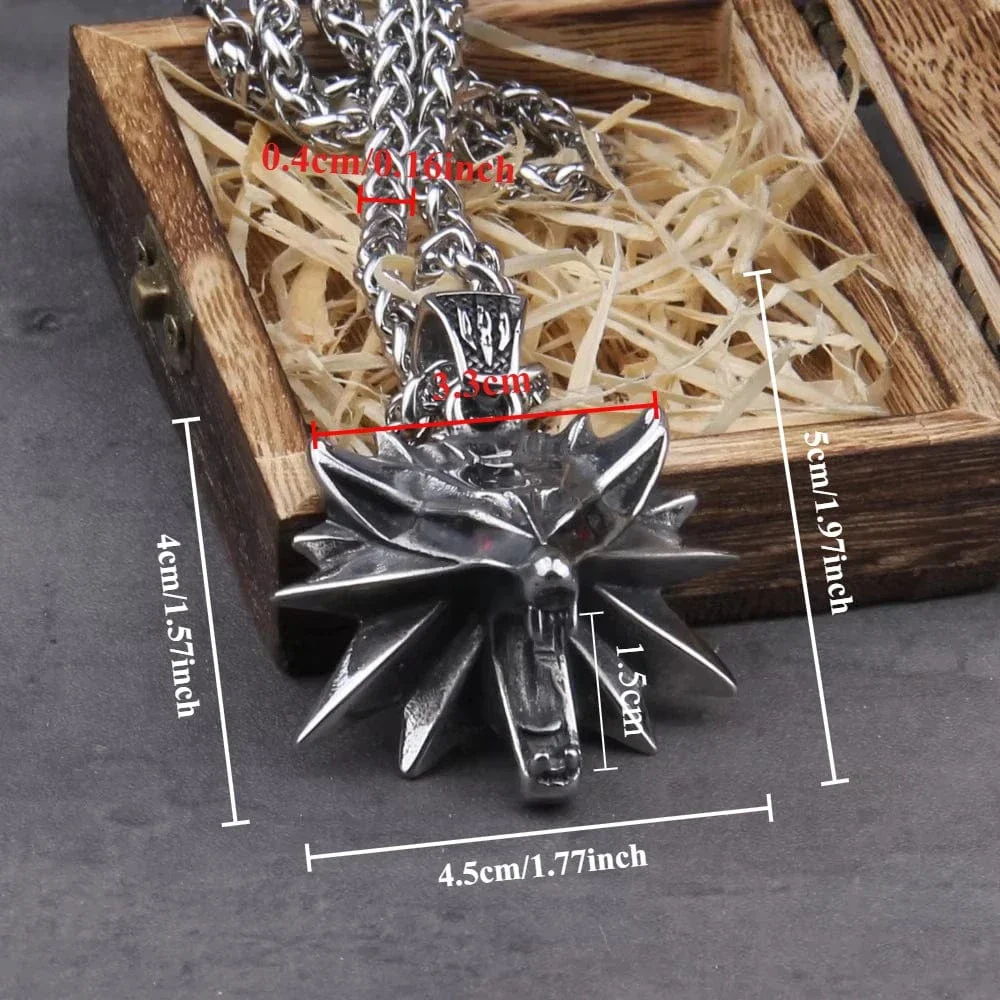 Witcher Wolf head Necklace - Image 5