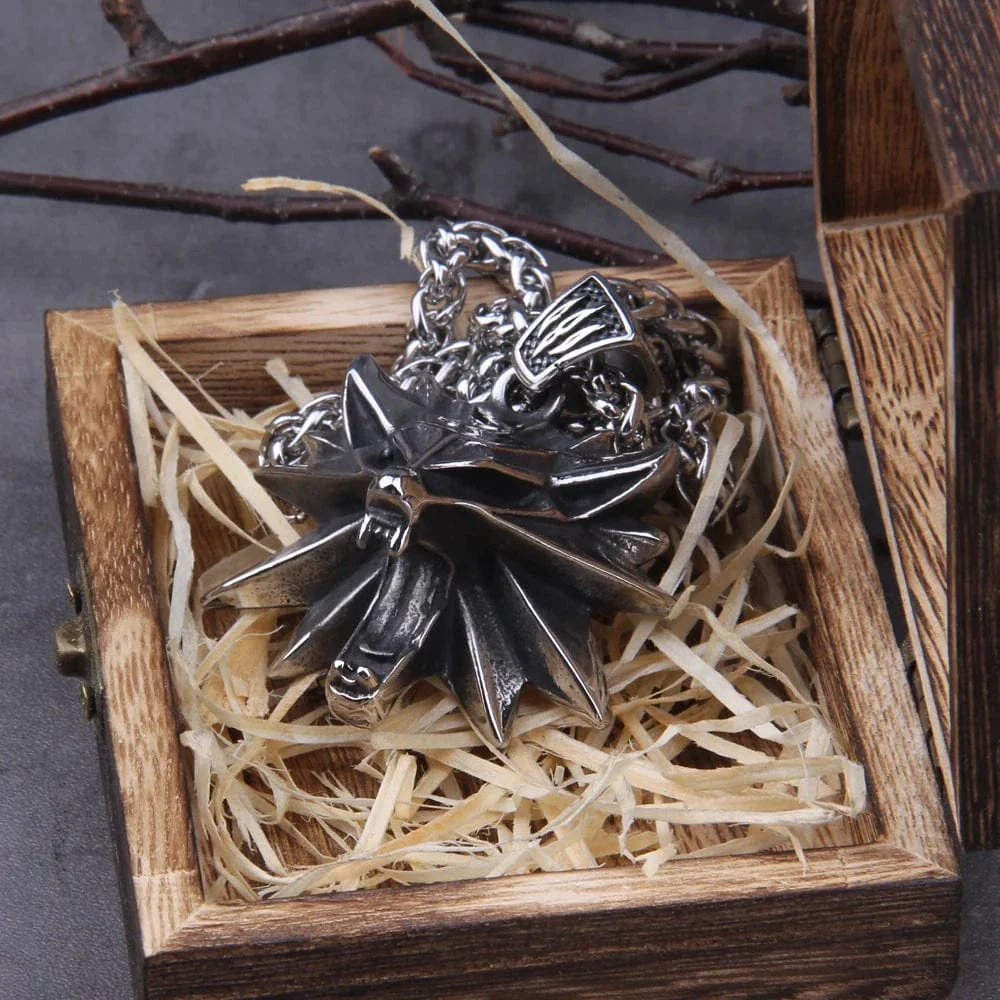 Witcher Wolf head Necklace - Image 6