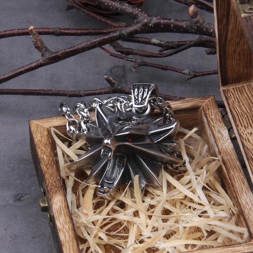 Witcher Wolf head Necklace - Image 8