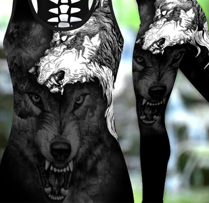 Wolf Spirit Tank Top and Leggings - Image 4